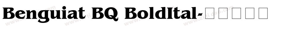 Benguiat BQ BoldItal字体转换